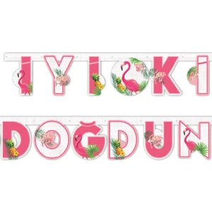 Flamingo Temalı Iyi Ki Doğdun Yazısı 2 Mt.
