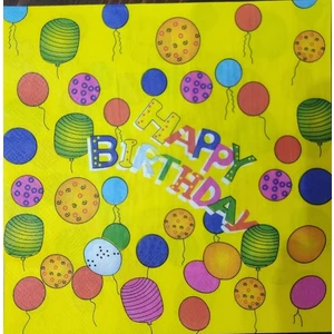 Happy Birthday Balonlu Kağıt Peçete 14 Adet