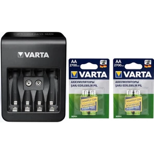 LCD Plug+ Plus Şarj Cihazı + 4*2700 Mah Aa Şarjlı Pil