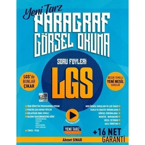 Yeni Tarz Yayınları 8. Sınıf LGS Paragraf Görsel Okuma Soru Föyleri - Ahmet Sınar