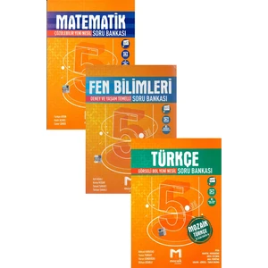 Mozaik Yayınları 5. Sınıf Matematik + Fen Bilimleri + Türkçe Soru Bankası Seti 2021