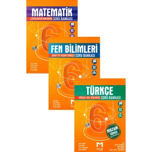Mozaik Yayınları 6. Sınıf Matematik + Fen Bilimleri + Türkçe Soru Bankası Seti 2021