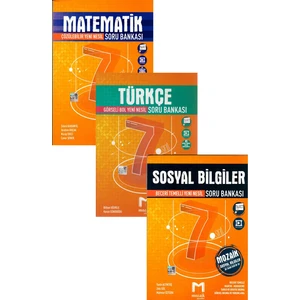 Mozaik Yayınları 7. Sınıf Matematik + Türkçe + Sosyal Bilgiler Soru Bankası Seti 2021