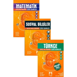 Mozaik Yayınları 6. Sınıf Matematik + Sosyal Bilgiler+ Türkçe Soru Bankası Seti 2021