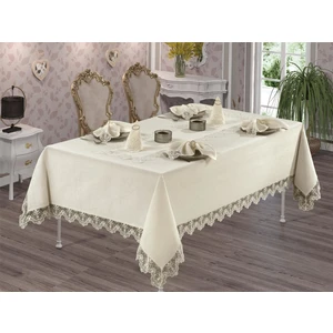 Çeyiz Diyarı Fransız Güpürlü Fulya Dantel Yemek Takımı - 26 Parça