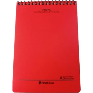 Troya Spiralli Defter A5 80 Yaprak Kareli Karşık Renkli