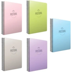 Pastoral Spiralli A4 96 Yaprak Kapak Defter Kareli 5 Adet