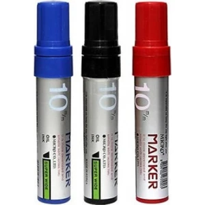 Micro Markör Kalem 10 mm Siyah - Mavi - Kırmızı 3'lü Set