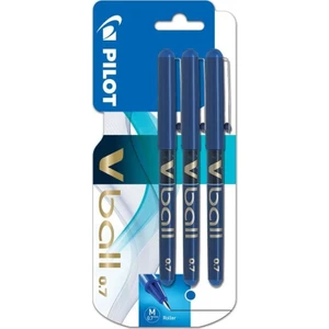 V-Ball 0 7 Mavi Sıvı Mürekkepli Roller Kalem 3'lü