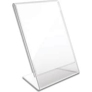 L Tipi A6 Pleksi Föylük Broşürlük-Dikey A6 Föylük 20'li