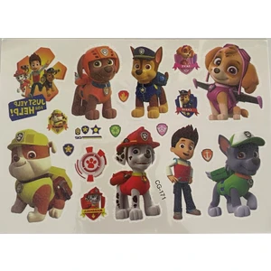 Paw Patrol Karakterleri Geçici Dövme ( Chase, Marshall, Zuma, Rubble, Rocky, Ryder )