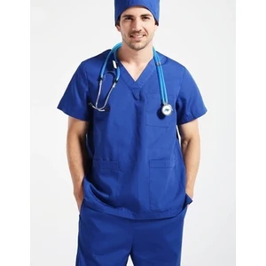 Arslan İş Elbiseleri Saks Mavi Erkek Hastane Doktor Hemşire Nöbet Cerrahi Takım