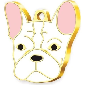 Altın Kaplama French Bulldog Köpek Künyesi