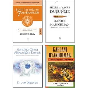 Etkili İnsanların 7 Alışkanlığı - Hızlı ve Yavaş Düşünme - Kaplanı Uyandırmak - Kendiniz Olma Alışkanlığını Kırmak - 4 Kitap