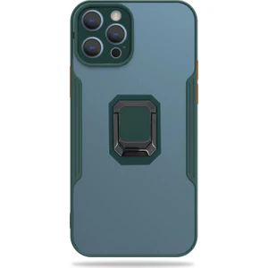 Apple iPhone 12 Pro Uyumlu Platin Yüzüklü Silikon Kılıf