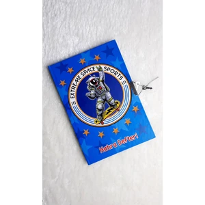 A5 Extreme Space Kilitli Hatıra Defteri Mavi