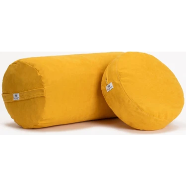 Nui Yoga Sarı Bolster ve Meditasyon Minderi Zorlayıcı Pozisyonlar İçin Destekleyici