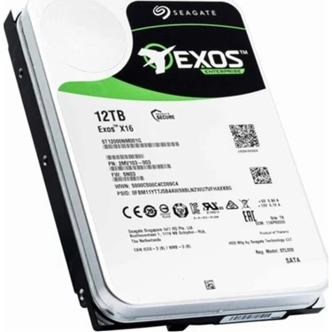 内蔵型ハードディスクドライブ Seagate Exos 12TB 3.5 HDD ST12000NM0127 Seagate Exos 3.5 12TB Sata 3.0 7200 Rpm Harddisk Fiyatı