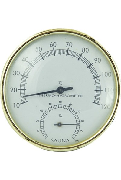 FINTECH Plastik Tip Sauna Termometresi ve Higrometresi Tek Saat Içinde