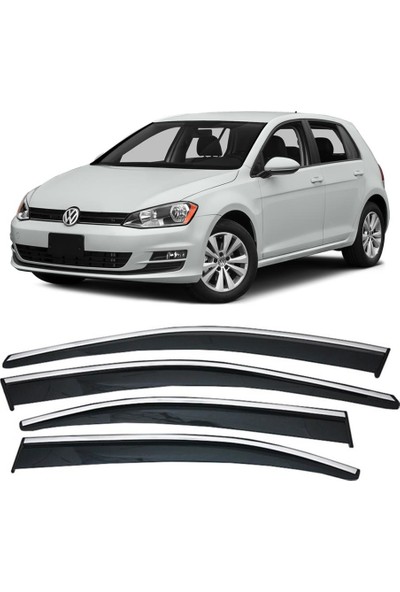 Araba Alışveriş Volkswagen Oto Aksesuar Golf 7 Sportif 4'lü Krom Rüzgarlık Seti