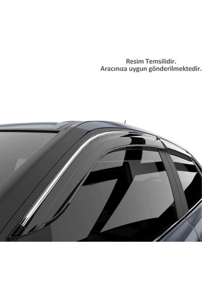 Araba Alışveriş Volkswagen Oto Aksesuar Golf 7 Sportif 4'lü Krom Rüzgarlık Seti