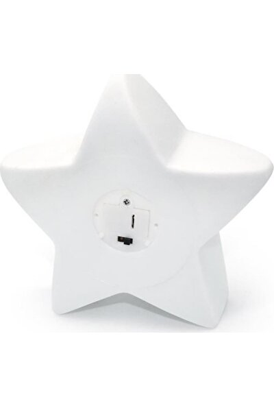 Lumenn Pilli Yıldız Beyaz Dekoratif Gece Lambası-Dekorasyon Aydınlatma