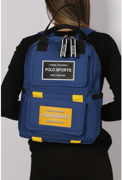 Zigga Polo Sports 00009 Mavi Çok Bölmeli Su Geçirmez El ve Sırt Çantası