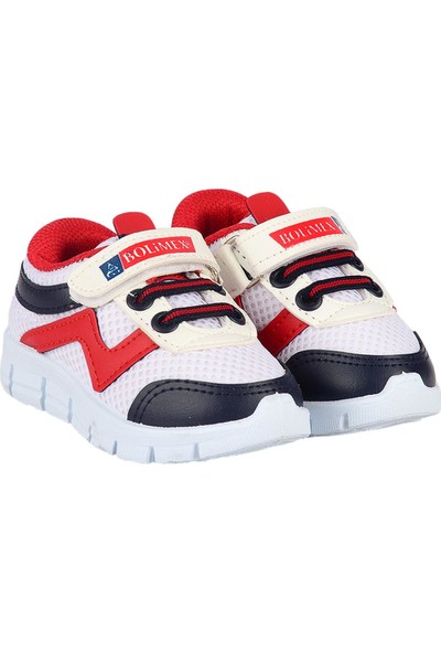 Bolimex 3565 Beyaz Cırtlı Erkek Çocuk Bebe Spor Ayakkabı