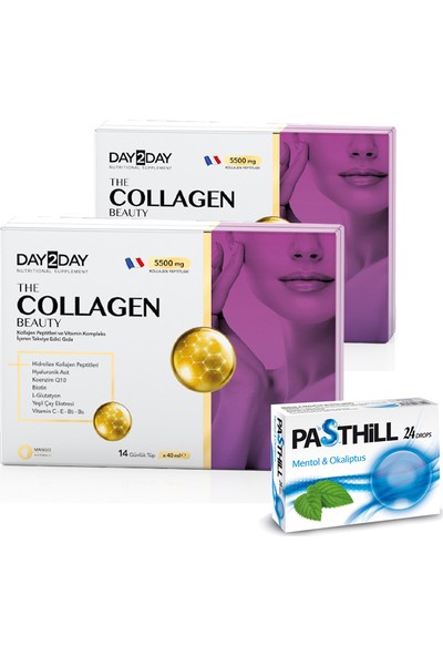 Day2Day The Collagen Beauty 14 Tüp x 2 Adet + Pastil