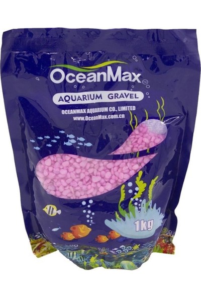 Ocean Max Akvaryum Çakıl Taşı Lila Renkli 3-5mm 1kg
