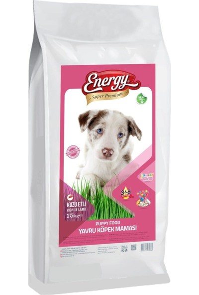 Energy Dog Food Energy® Kuzu Etli Yavru Köpek Maması - 15KG