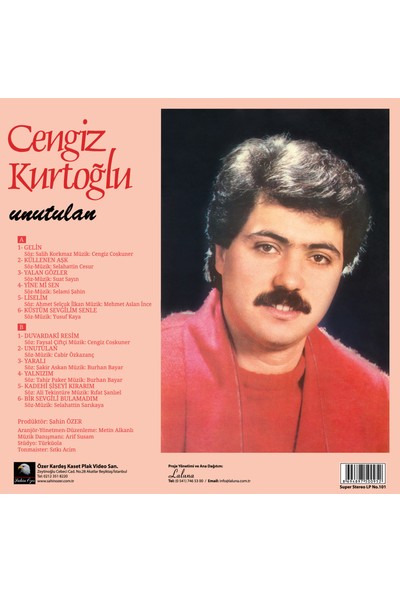 Cengiz Kurtoğlu - Unutulan (Sınırlı Sayıda Kırmızı Lp) (Plak)