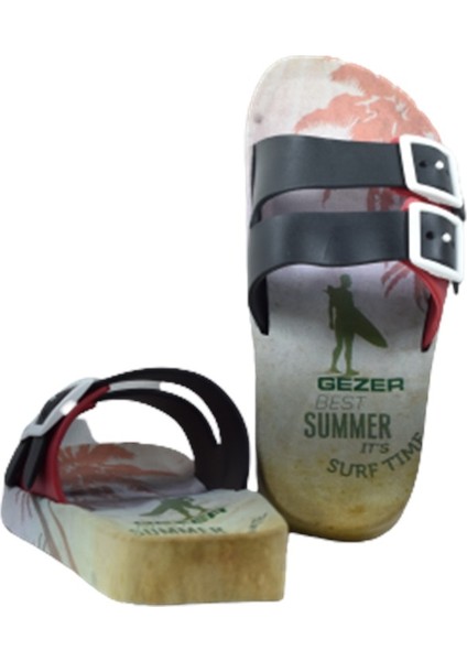 11380 Masaj Taban Havuz/deniz Erkek Çocuk Terlik - Siyah-Kırmızı - 30 fırsatları