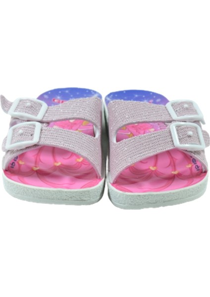 13059 Çift Bantlı Simli Kız Çocuk Terlik - Pudra - 25 fırsatları