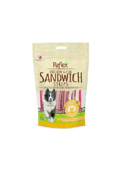 Chicken Sandwich Strips Tavuk Çubuk Doğal Köpek Ödülü 80 gr