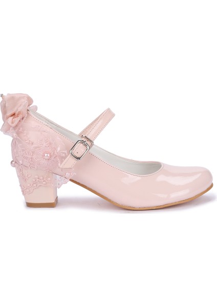 Kiko 754 Rugan Günlük Kız Çocuk 4 cm Topuk Babet Ayakkabı