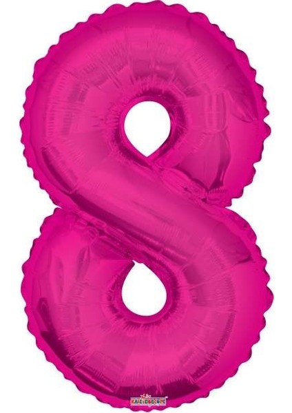 Folyo Balon 8 Rakamı Pembe 100 cm