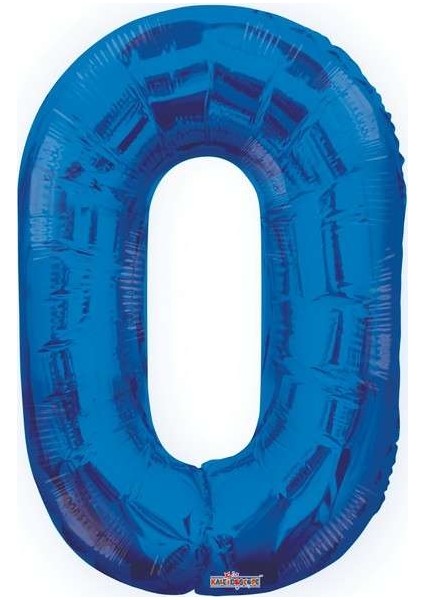 Folyo Balon 0 Rakamı Mavi 100 cm