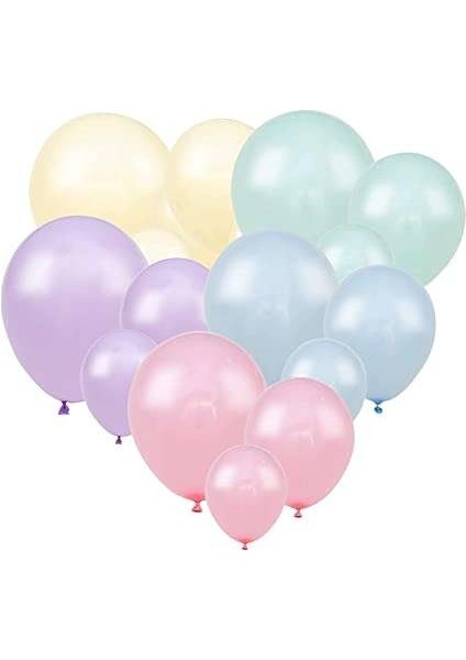 Parti Dünyası Makaron Soft Renkler Karışık Balon 10 Adet Normal Boy