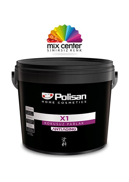 X1 Kokusuz Parlak Anti-Aging Iç ve Dış Cephe Boyası Tüm Renkler 2,5 Litre - 3,5 Kilogram Beyaz