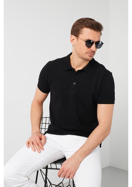 % 100 Pamuk Düğmeli  Polo T Shirt Erkek POLO 5902127