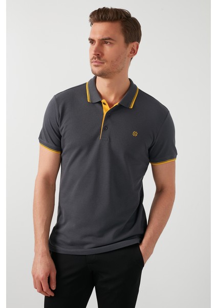 % 100 Pamuk Düğmeli Polo T Shirt Erkek POLO 5902118