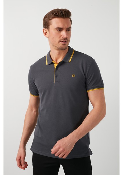 % 100 Pamuk Düğmeli Polo T Shirt Erkek POLO 5902118