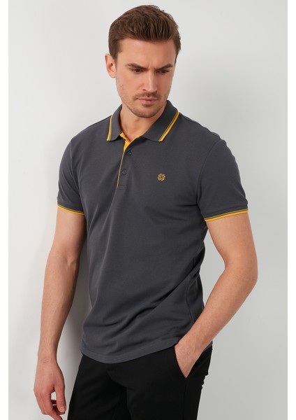 % 100 Pamuk Düğmeli Polo T Shirt Erkek POLO 5902118