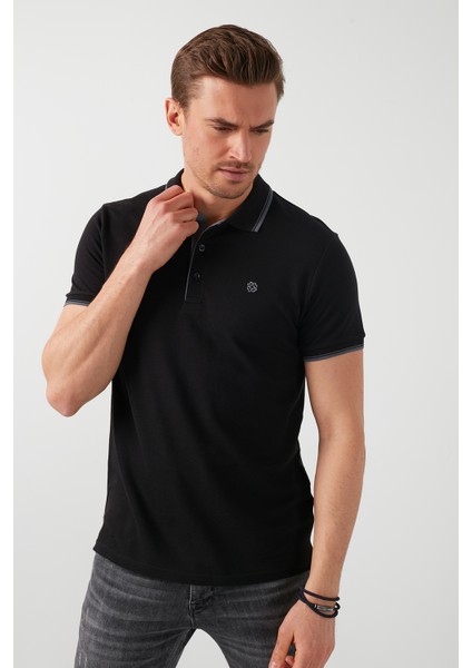 % 100 Pamuk Düğmeli Polo T Shirt Erkek POLO 5902118