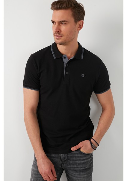 % 100 Pamuk Düğmeli Polo T Shirt Erkek POLO 5902118