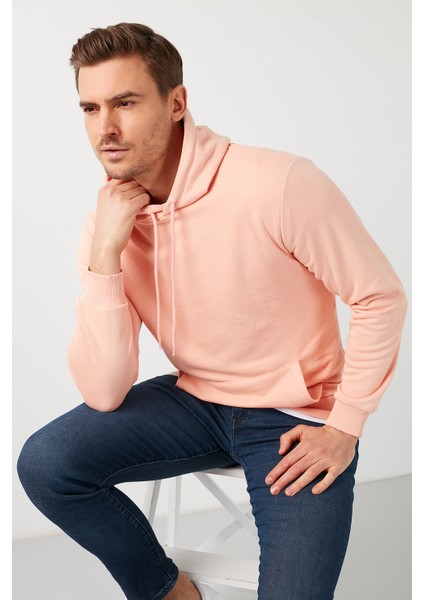 Pamuklu Kanguru Cepli Kapüşonlu Sweat Erkek Sweat 541HOODIE