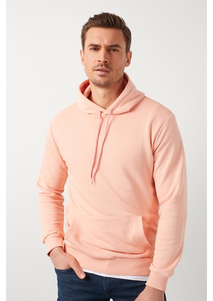 Pamuklu Kanguru Cepli Kapüşonlu Sweat Erkek Sweat 541HOODIE