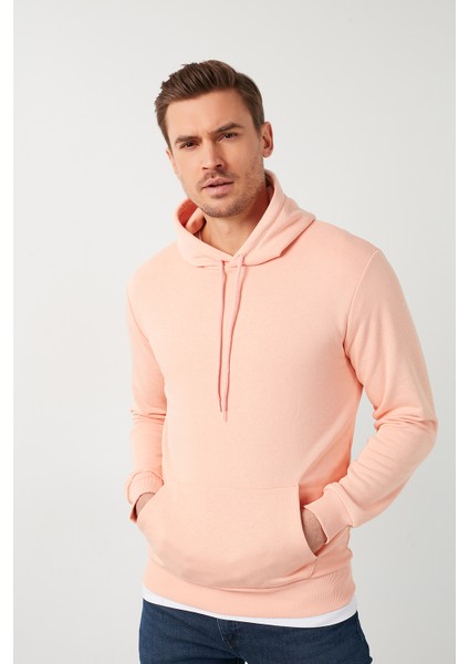 Pamuklu Kanguru Cepli Kapüşonlu Sweat Erkek Sweat 541HOODIE