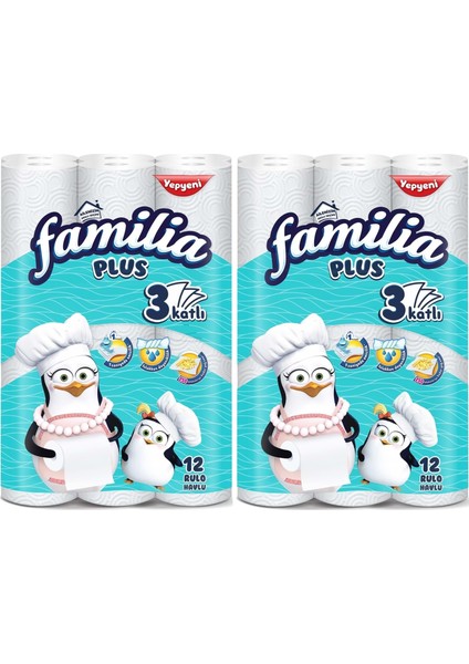 Kağıt Havlu Plus 24 Lü Pk (3 Katlı) (2pk*12)